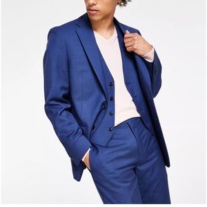 Calvin Klein Infinite Stretch Solid Slim Fit Blue Suit 42R Jacket only